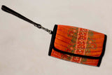 Accordion Wallet Orange Pattern