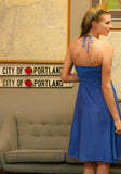 Bella Blue Crepe Dress