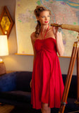 Bella Red Crepe Dress