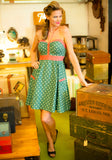 Gina  Turqouise Polka Dot  Dress