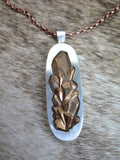 Crystalline Shadow Box Necklace with Rose Gold