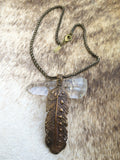 Cielo Feather Necklace (Bronze)