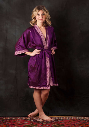 Kimono Robe with French Crepe Lining