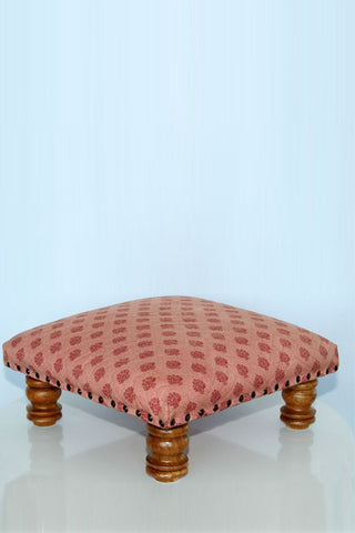 Silk Saree and Wooden Stool