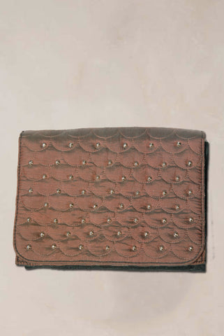 Studded Scallop Clutch